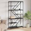 vidaXL Bookshelf Black Oak 91 x 36 x 176 cm Engineered Wood