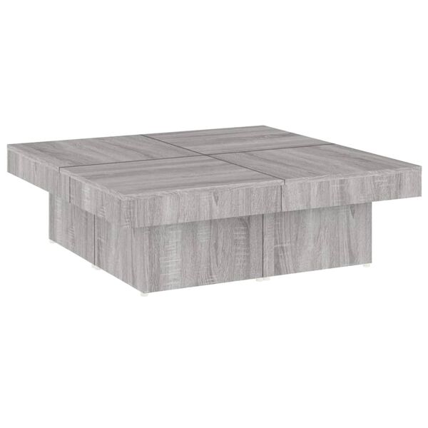vidaXL Coffee Table Grey Sonoma 90x90x28 cm Engineered Wood