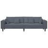 vidaXL Sofa with Cushion Dark Grey 250 x 77 x 76 cm Velvet