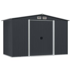 vidaXL Garden Storage Shed Anthracite Steel 257x205x178 cm