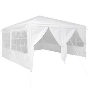 vidaXL Party Tent White 400 x 400 x 266 cm Polyethylene