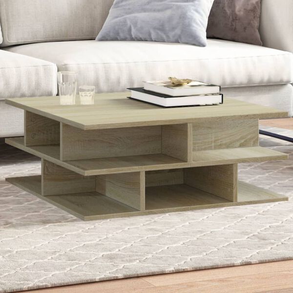vidaXL Coffee Table Sonoma Oak 70x70x29 cm Engineered Wood