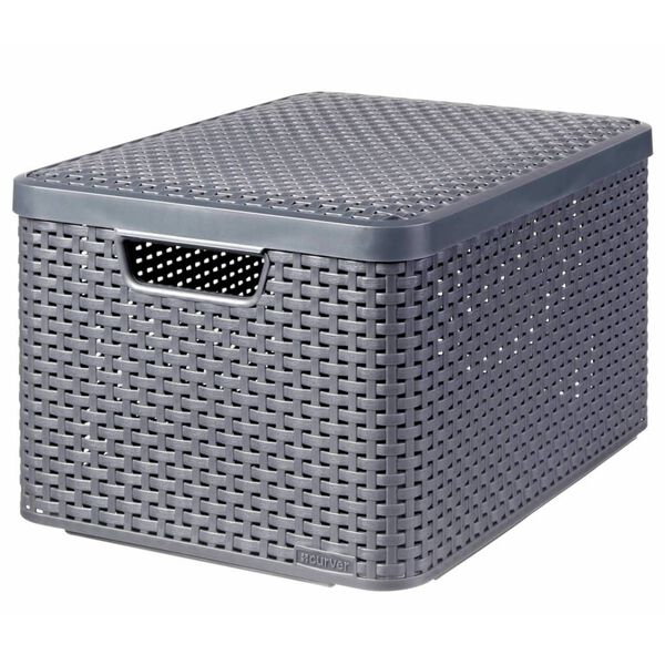 Curver Style Storage Boxes with Lid 3 pcs Size L Anthracite