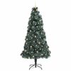 vidaXL Artificial Pre-lit Christmas Tree with Ball Set Green 240 cm