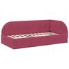 vidaXL Corner Bed Frame with Headboard Wine Red 100 cm x 200 cm Velvet