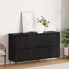 vidaXL Storage Cabinet 2 pcs Black Oak 60 x 35 x 70 cm