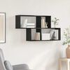 vidaXL Wall Shelf with Shelf Wall-mounted Black Engineered Wood