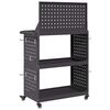 vidaXL Tool Trolley Black 65 x 35 x 111 cm Cold-rolled Steel