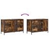 vidaXL Basin Cabinet with Drawers Smoked Oak 90x34.5x60 cm