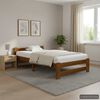 vidaXL Bed Frame without Mattress Honey Brown Solid Pine Wood 100x200cm