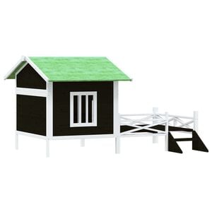 vidaXL Dog Kennel Grey 159x120x88,5 cm Solid Wood Pine