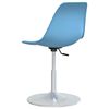 vidaXL Swivel Dining Chairs 4 pcs Blue PP