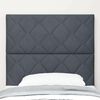 vidaXL LED Headboard with Headboard Dark Grey 100 cm Faux Leather