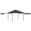 vidaXL Gazebo with Double Extending Roofs 3x3x2.75 m Anthracite 180g/m&sup2;