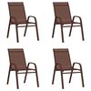 vidaXL 5 Piece Garden Dining Set Brown and Black