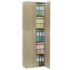 vidaXL Office Cabinet Sonoma Oak 60x32x190 cm Engineered Wood