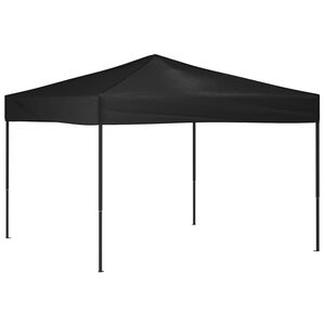 vidaXL Folding Party Tent Black 3x3 m