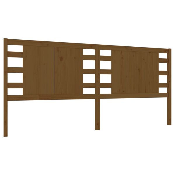 vidaXL Headboard Honey Brown 206x4x100 cm Solid Wood Pine