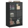 vidaXL Highboard with Doors Black 68x37x109 cm Engineered Wood