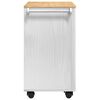 vidaXL Kitchen Trolley White 72.5 x 45 x 80 cm Solid Pine Wood