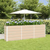 vidaXL Planter Ivory 240 x 40 x 75 cm Steel