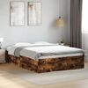 vidaXL Bed Frame without Mattress Smoked Oak 120x200 cm