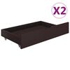 vidaXL Bed Frame without Mattress Dark Brown 140x200 cm Solid Wood