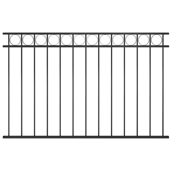 vidaXL Fence Panel Assen Steel 1.7x1 m Black