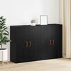 vidaXL Wall-Mounted Cabinet 2 pcs Black Oak 69.5 x 34 x 90 cm