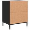 vidaXL Bedside Cabinet Black 49 x 36 x 61 cm Engineered wood