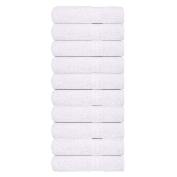 vidaXL Hand Towels "FROGN" 10 pcs White 50x100 cm 360 gsm