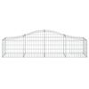 vidaXL Arched Gabion Baskets 12 pcs 200x50x40/60 cm Galvanised Iron