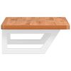 vidaXL Basin Shelf Wall Mounted Steel and Solid Wood Beech