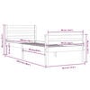 vidaXL Bed Frame without Mattress White Solid Wood 90x200 cm