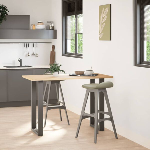 vidaXL Bar Table Legs U-Shaped 2 pcs Anthracite 40x(90-91) cm Steel