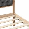 vidaXL Bed Frame with Headboard Dark Grey 90 x 190 cm Solid Pine Wood