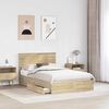 vidaXL Storage Bed with Drawer Sonoma Oak 120 x 190 cm Engineered Wood
