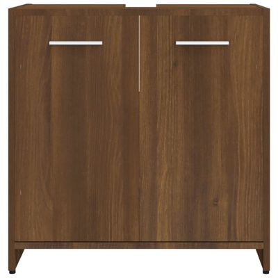 vidaXL Bathroom Cabinet Brown Oak 60x33x60 cm Engineered Wood