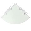 vidaXL Corner Shelves 2 pcs with Chrome Supports Glass White 45x45 cm