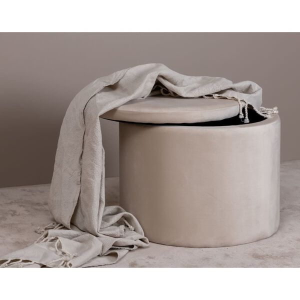 Venture Home Pouffe Dunken 51x51x43 cm Velvet Beige