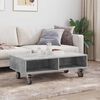 vidaXL Side Table with Wheels Concrete Grey 90 x 50 x 30 cm