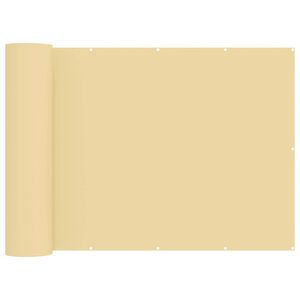 vidaXL Balcony Privacy Screen 1.2 x 15 m Fabric with PU Coated Beige