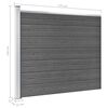 vidaXL Fence Panel Set WPC 526x146 cm Black
