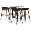 vidaXL 5 Piece Bar Set Black