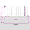 vidaXL Garden Fence 5 pcs Grey 8.5 x 0.6 m Powder-coated Steel