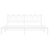 vidaXL Metal Bed Frame without Mattress with Headboard White 193x203cm
