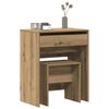 vidaXL Dressing Table Artisan oak 60 x 40 x 75 cm Engineered wood