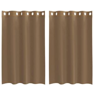 vidaXL Voile Curtains with Grommets 2 pcs Light Brown
