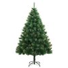 vidaXL Artificial Hinged Christmas Tree with Stand 210 cm