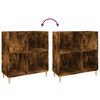 vidaXL Record Cabinet Smoked Oak 84.5x38x89 cm Engineered Wood